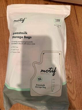 motif Medical White Breastmilk Storage Bags - 100 Count